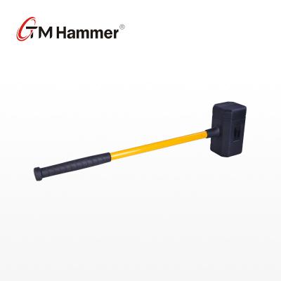 China Industry Hammer Sledge /Rubber Hammer With Fiberglass Handle 15lb for sale