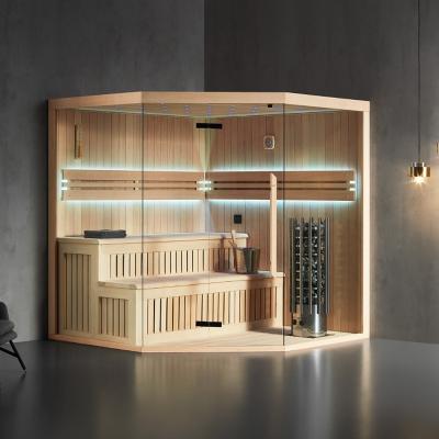 China Computer Control Panel China Cheapest New Type Multifunctional Wooden Sauna Room for sale