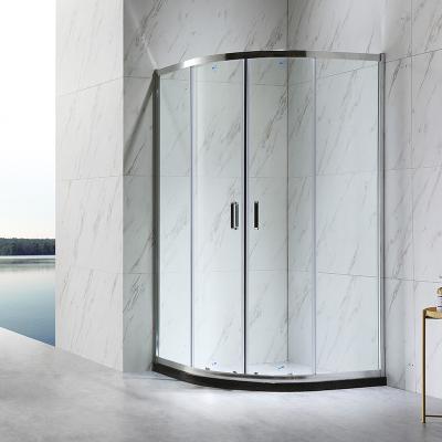 China Modern 8mm 10mm Easy Clean Tempered Glass Customized Sliding Shower Room for sale