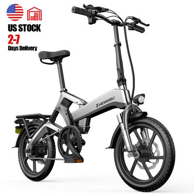 China Alloy [RTS] USA STOCK ZHENGBU K6 Best Selling Aluminum 400W 48V 10.4AH 16Inch Electric Bicycle Folding Small Lightweight Lithium Electric Bike for sale