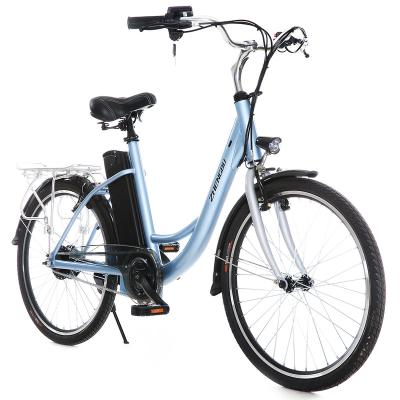 China Factory Supply 250w Steel City Zhengbu Bike Fast Charging Electric Bicycle For Lady Men 26 Inch City Electric Bike for sale