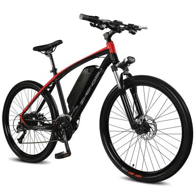 China Aluminum alloy ZHENGBU M6 MTB electric bicycle ebike full suspension 27 speed damping electric bicycle mountain bike for sale