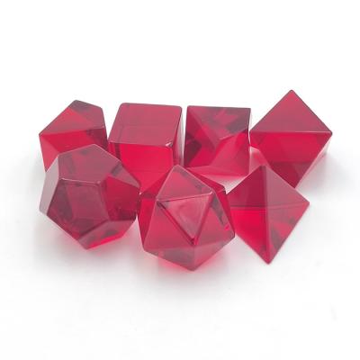 China Customizable Red Color Luxury Number Dies Transparent Gem Factory RPG Wholesale Game Dies for sale