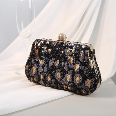 China New fashion vintage women's bag handbag ladies' embroidered panther printing party clutch bag evening clutch bag for sale