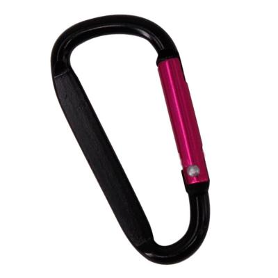 China Portable HXY 57*28.5*4.3MM Custom No MOQ D Shape Side Flat Colored Door Carabiner Aluminum Key Chain For Camping,Holding,Key Chain for sale