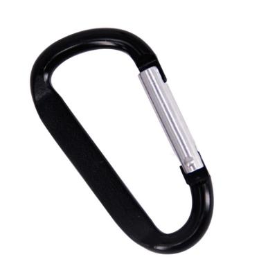 China HXY Portable 69*37*8MM Custom Made No Stock MOQ D Shape Aluminum Flat Edge Carabiner Bag Carabiner Hook For Camping,Key Chain,Promotion for sale