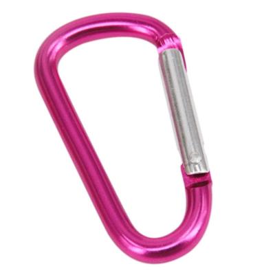 China HXY 58*30*5.2MM Portable Custom No MOQ Big Stock 6# D Shape Mini Carabiner Keychain Aluminum Carabiner For Camping, Promotion Gift for sale