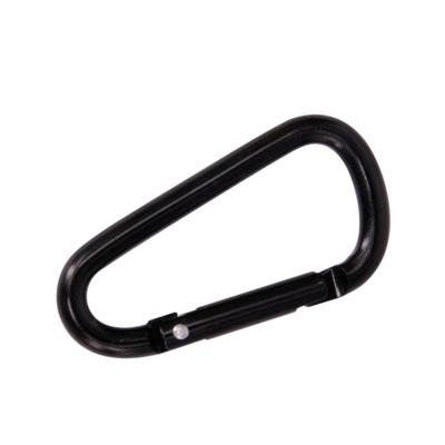 China HXY 55*28*4.2mm Large Portable Running Custom No Different MOQ D Shape Bag Black Full Carabiner Hook For Camping, Hiking, Climbing for sale