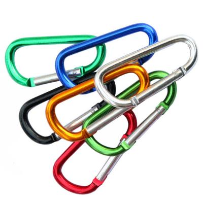 China HXY 78*39*6.8MM Portable Custom NO MOQ Big Stock D Shape Aluminum Carabiner Carabiner Key Chain For Promotion Gift,Camping,Participation for sale