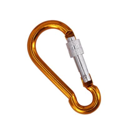 China Custom Promotional Carabiner Aluminum Snap Hook Heavy Industry HXY 79*39*6.8MM Screw Shape Squash Snap Hook For Gifts for sale