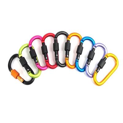 China HXY 77*40*6.8mm Normal Quality High Matt Double Color Swivel Aluminum Portable Custom Hanging Carabiner Hook For Promotion for sale