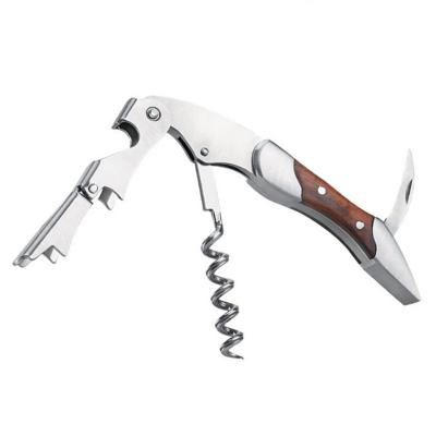 China Wholesale HXY Running Sommelier All-in-one Wooden Corkscrew Corkscrew, Wooden Server Corkscrew Wine Opener for Bar Wine Promotion for sale