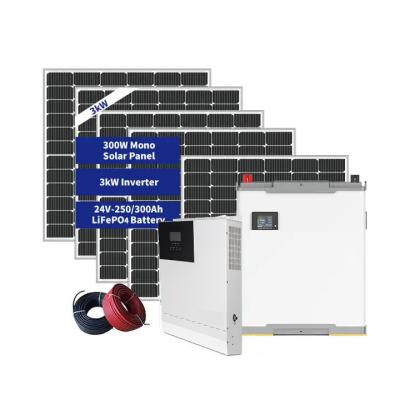 China 5kW Home Energy Storage System , 24V 300Ah Hybrid Solar System for sale