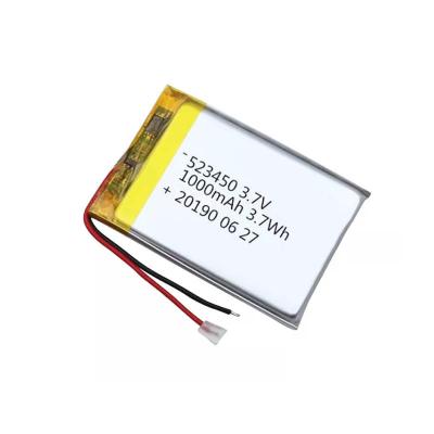 Chine 523450 approbation d'Ion Polymer Battery With UN38.3 de lithium de 3.7V 1000mAh à vendre