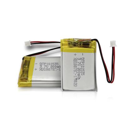 中国 102535保護回路が付いている3.7V 800mAh 3Wh李の多電池 販売のため