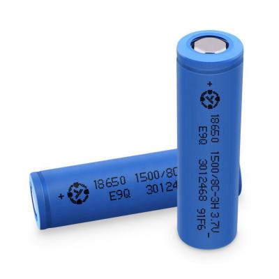 Κίνα Δύναμης ιονική μπαταρία 3.7V 1500mAh 18650 λίθιου εργαλείων 8C κυλινδρική προς πώληση