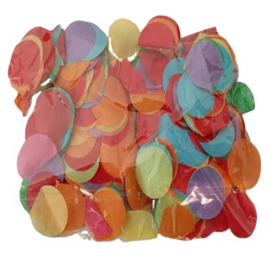 China Transparent Flower-Spread Polka Dot Paper Balloon Ceremony Fillers Lovely Round Confetti Colorful Welcome Party Fillers for sale