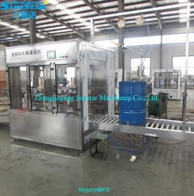 China Chemical Automatic Linear Type Oil Drum Packaging Machine For Olive Cooking Sunflower Oil In Barrel Or Bottle Jar Can for sale