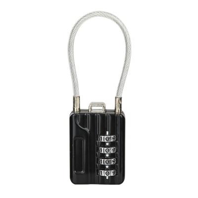 China Cabinet Backpack Luggage Combination Padlock 4 Dight Secret Code Password Lock Trunk Bag Lock Gym Locker Dormitory Cabinet Steel Wire Rope Lock for sale