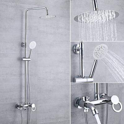 China Without Sliding Bar OL-SM008 Bathroom Mixer Shower Set 304 Stainless Shower Set Hot And Cold Brass Shower Bath Set for sale