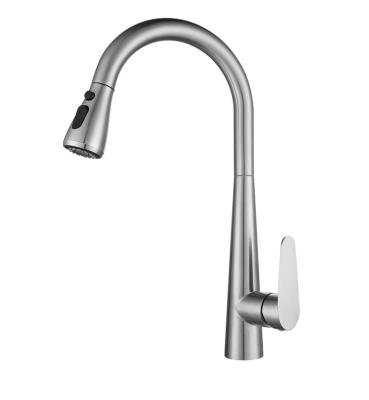 China Modern Sense Faucets Body High Quality Copper Kitchen Draws Cold And Hot Water Faucets for sale