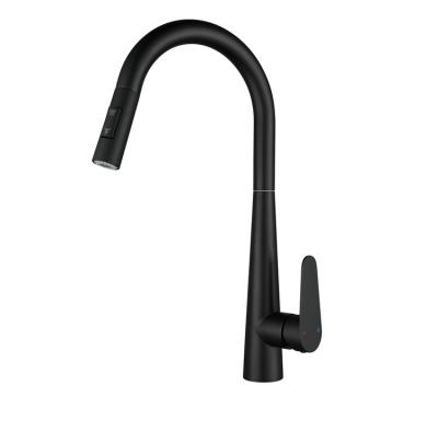 China Sense Faucets Pull Down Hot And Cold Commercial Kitchen Sink Faucet Black Cupc OEM Style Brass Lead Surface Cheap Ceramic Graphic for sale