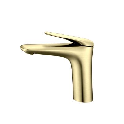 China Metered Faucets Matte Gold Basin Mixer Faucet Zinc Material Bath Faucets Black Bathroom Sink Faucet for sale