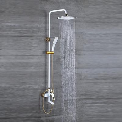 China Without Slide Bar Copper Shower Mixer 304 Stainless Hose Mixer Shower For Bathroom for sale