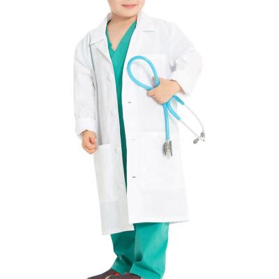 China Hospital RX spring autumn customization breasted long white lab coat kids children's lab coats lab coat for sale