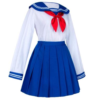 China RX School Performance School Girl Skirt Navy Blue School Uniform Set School Uniform Girls Mini Cosplay for sale