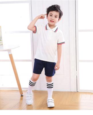 China RX-8891 Summer School Style Clothing Sets Breathable Cotton British Design Children's School Uniform Boys Girl School Uniforms for sale