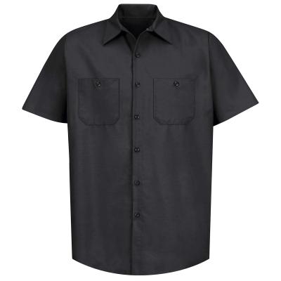 China High Quality Custom Cotton RX Logo Mens Casual Short Sleeve Work Formal Shirt With Pockets for sale