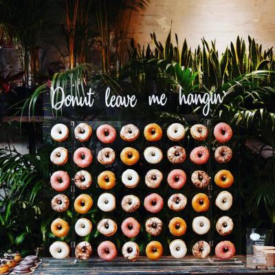 China Wedding Deco A&C Clear Donut Acrylic Wall Display, Factory Acrylic Donut Rack for sale