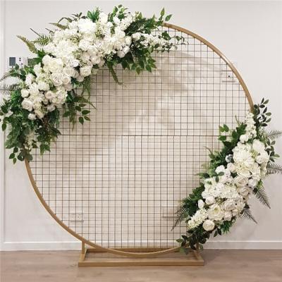 China Durable / Beautiful A&C Hit INS Round Wedding Arch Frame Metal Backdrop Wedding for sale