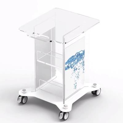 China Hot Selling Luxury Makeup Trolley A&C Professional Creative Acrylic Design New Salon Trolley for sale