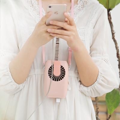 China New Item Creative Car Rechargeable USB Waist Neck Hanging Hand Carry Small Fan for sale