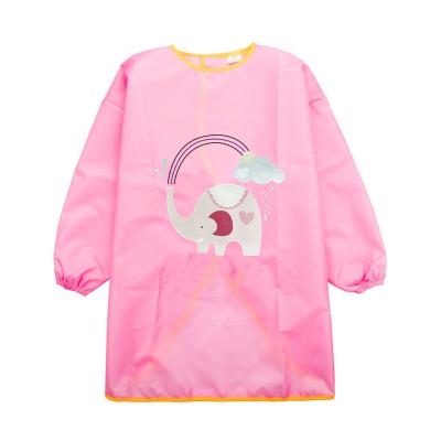 China Children Cleaning Kids Long Sleeve Waterproof Apron Drawing Painting Smock for sale