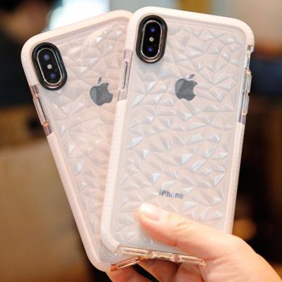 China Trendy Fashionable Soft Lingge TPU Anti-fall Phone Cover Cell Phone Case Cover For iPhone 6/6S 7 8 X plus XS for sale