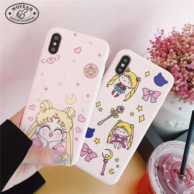 China Cartoon Sailor Moon Design Soft TPU Seamless Cute Fit Cell Phone Case For iPhone for sale