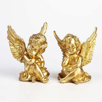 China Resin Home Decoration Wedding Supply Open Winged Angel Statue Sculpture for sale