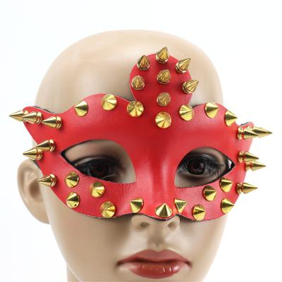 China Party Styles Rivet Costume Hot Sale Masquerade Party Fancy Dress Venetian Mask for sale