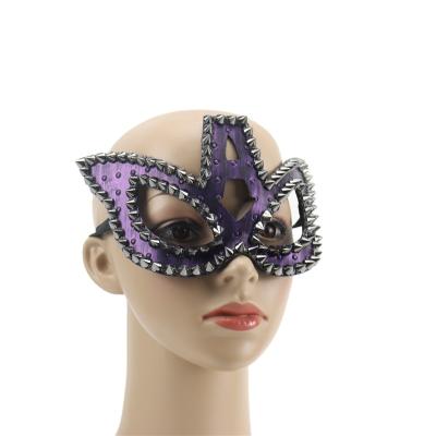 China Party Styles Hot Sale Faux Leather Rivet Venetian Masquerade Party Mask for sale