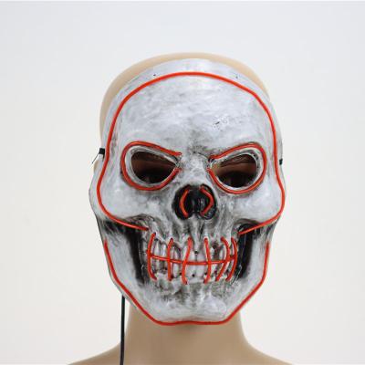 China Hot Selling Scary Mask PVC Cosplay Light Up For Festival Party Halloween Mask Led for sale