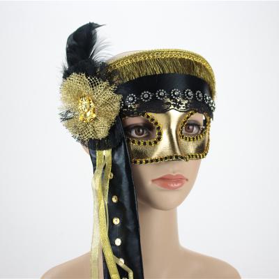 China Eco-friendly Delicate Gorgeous Grand Prix Fashion Style Fashion Masquerade Face Mask Egyptian Party Mask for sale