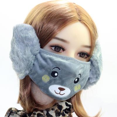 China 2020 Sale Cartoon Teddy Bear Ear Christmas Winter Adult Warm Comfortable Outdoor Party Mask for sale