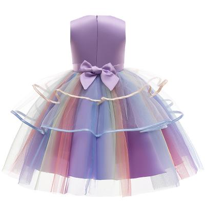 China Beautiful Birthday Party Bridesmaid Girl Princess TUTU Colorful High Quality Wedding Dress for sale