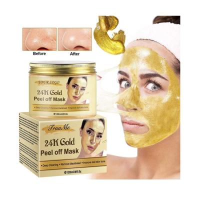 China YANMEI Moisturizer New OEM 24k Gold Face Mask Peel Blackhead Deep Clean Pore Shrinking Anti Acne Oil Control Sooth Moisturize Skin for sale