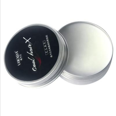 China Private Label Matt Man Styling Mud Color-protecting Hair Styling Clay Odorless White Hair Mud for Sticking Pomade Holding Firm During Barber Shop for sale