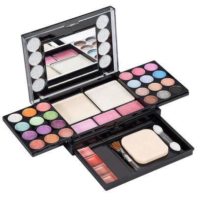 China Lady's Beauty Cosmetics Makeup OEM Customized Color Combination Palette Gift Concealer Contouring Kit Eyeshadow Lip Gloss Blusher Powder Brushes for sale