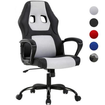 China Amazon Hot Selling Adjustable Synthetic Leather Computer Gaming Chair Cheap (Size) Modern Racing Chair for sale